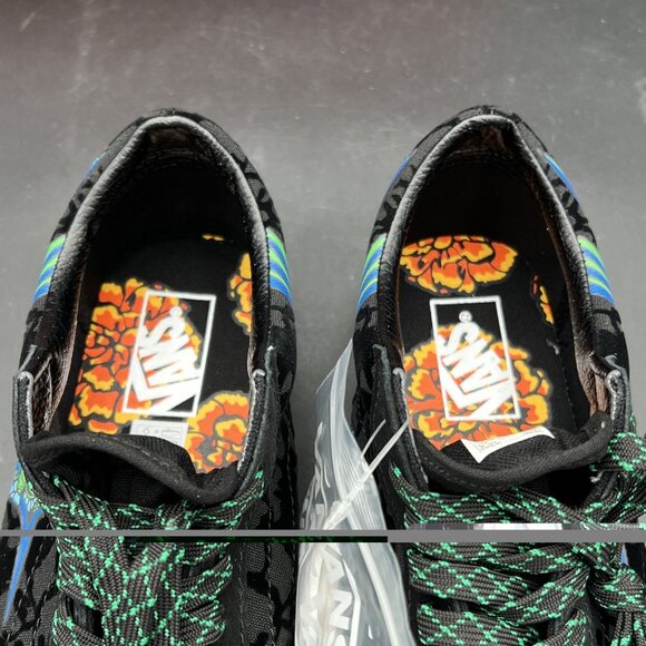 Vans Old Skool Dia de los Muertos Hummingbird Skate Shoe M9 W10.5 Black Blue NEW - Picture 14 of 16